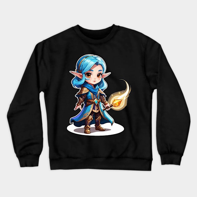 Mage Fantasy Illustration Crewneck Sweatshirt by FluffigerSchuh